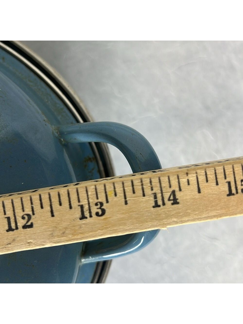 Vintage 2 Piece Blue 13” Enamelware Roaster - Picture 10 of 10